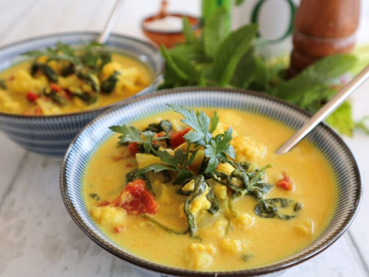 blomkålssuppe med ingefær