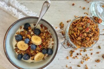 granola med rabarber