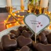marcipanhjerter med chokolade