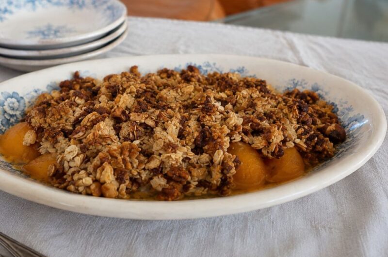 Mirabeller med sprød crumble